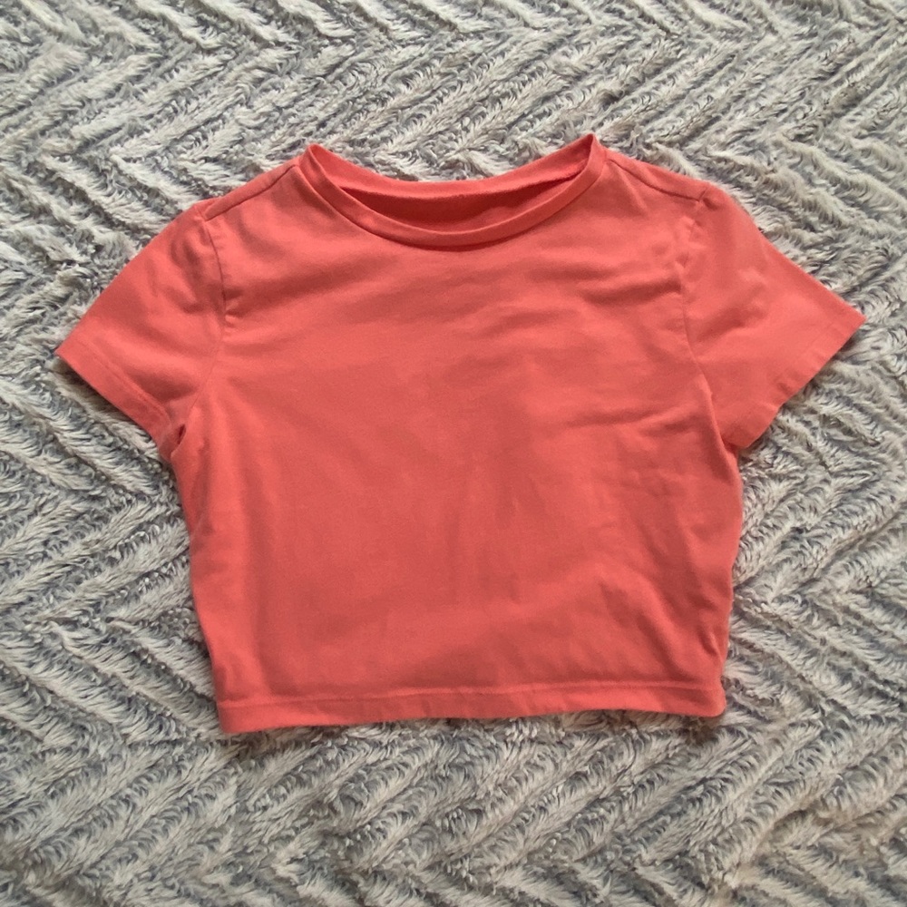 Coral Cropped Top